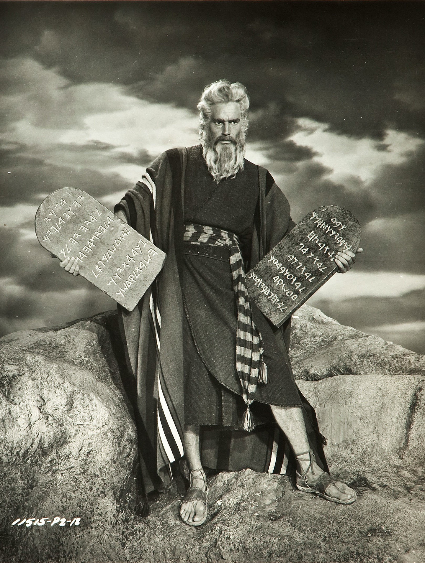 Heston as Moses in the "Ten Commandments"