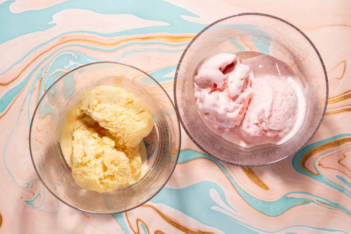 Passionfruit and raspberry ice cream in Philadelphia, on July 17, 2023. (Monica Herndon/The Philadelphia Inquirer/TNS)