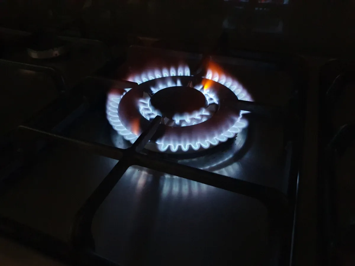 A gas burner is seen in Melbourne, Australia, on July 28, 2023. (Alfred Bui/The Epoch Times)