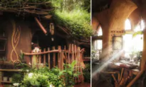 Tolkien Aficionado Builds ‘Hobbit House’ Covered in Growth in Forest—And She Lives in It, Too