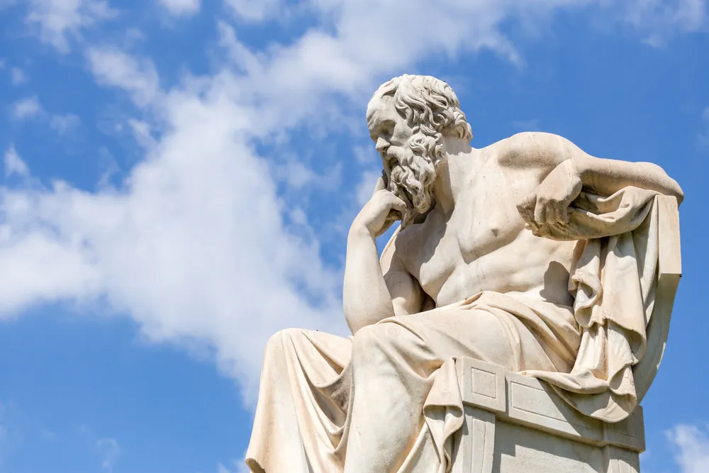 The statue of Socrates in front of the National Academy in Athens, Greece, in a file photo. (Mapman/Shutterstock)