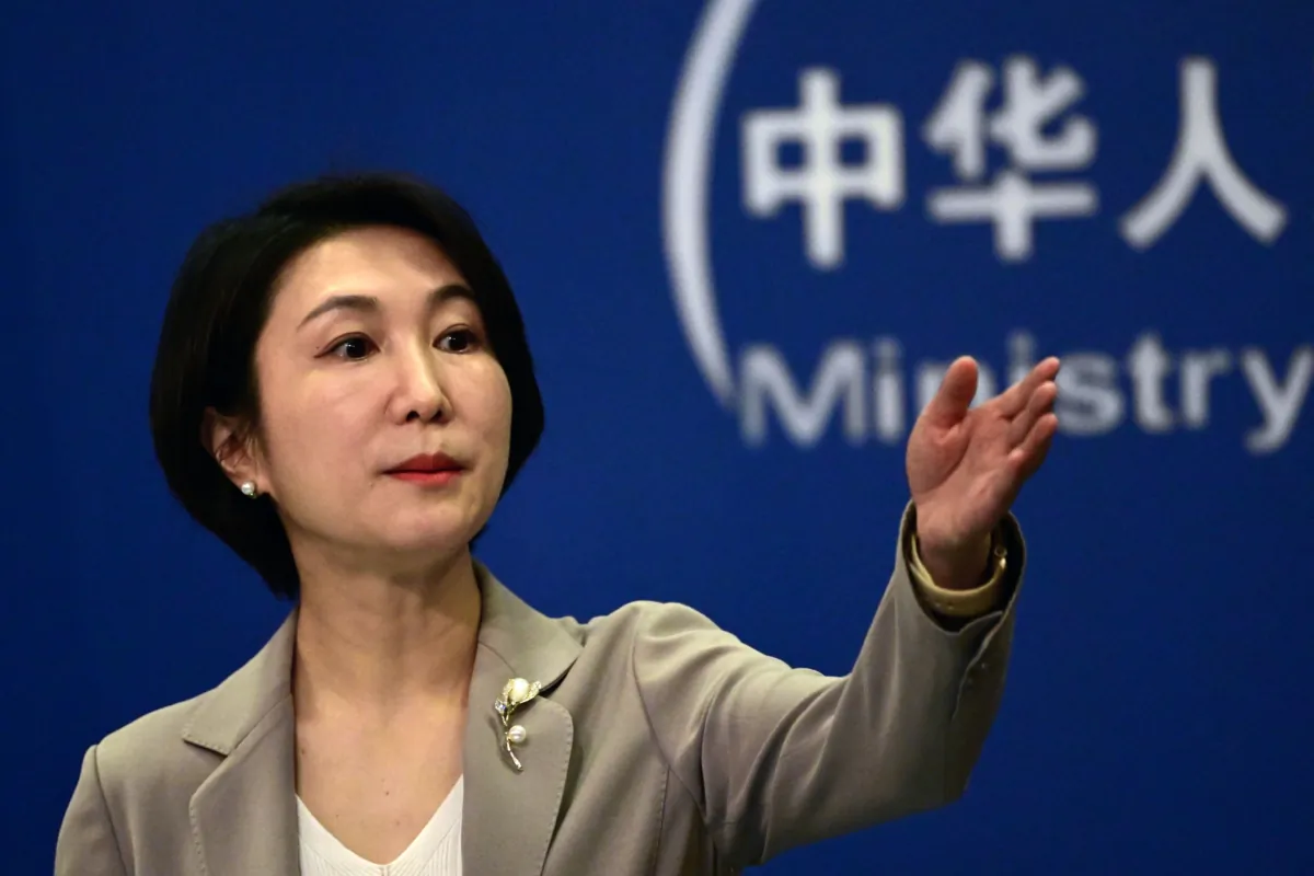 China's foreign ministry spokeswoman Mao Ning addresses a press conference at the Ministry of Foreign Affairs in Beijing on July 26, 2023. (Pedro Pardo/AFP via Getty Images)