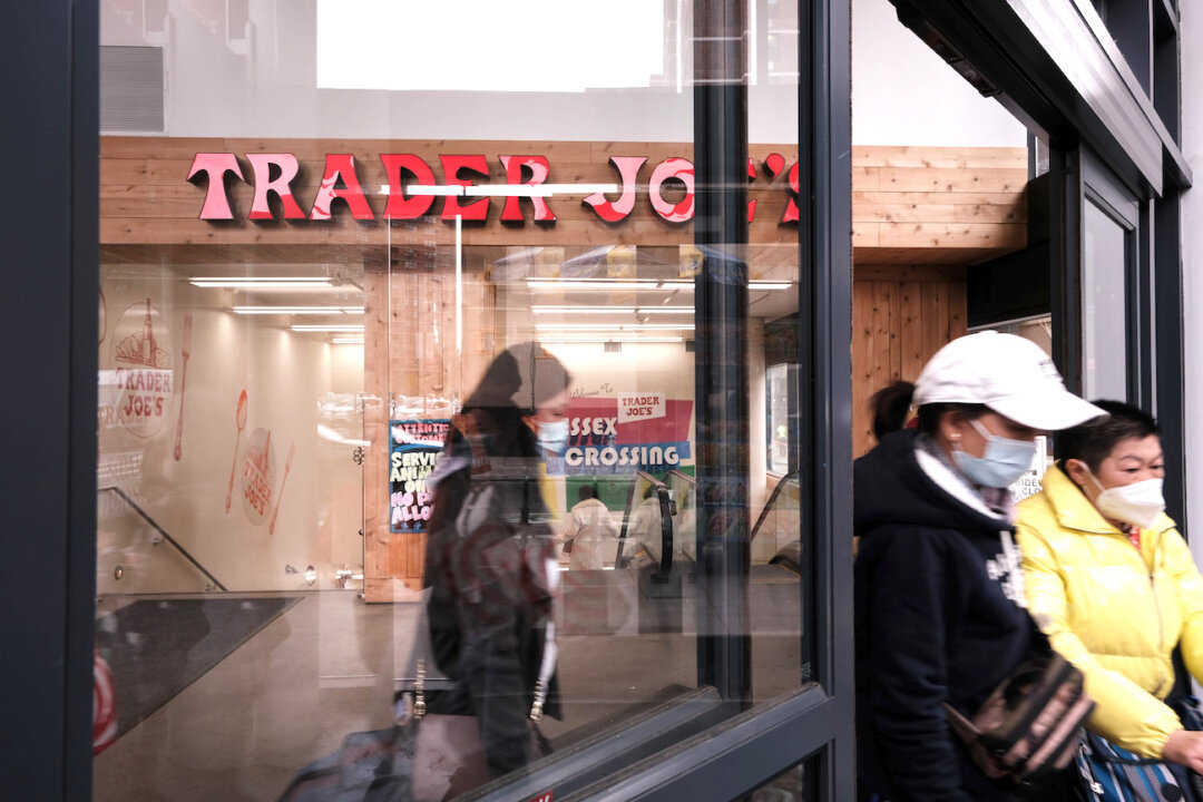 People shop at a Trader Joe’s store in lower Manhattan in New York City, on April 18, 2023. (Spencer Platt/Getty Images)