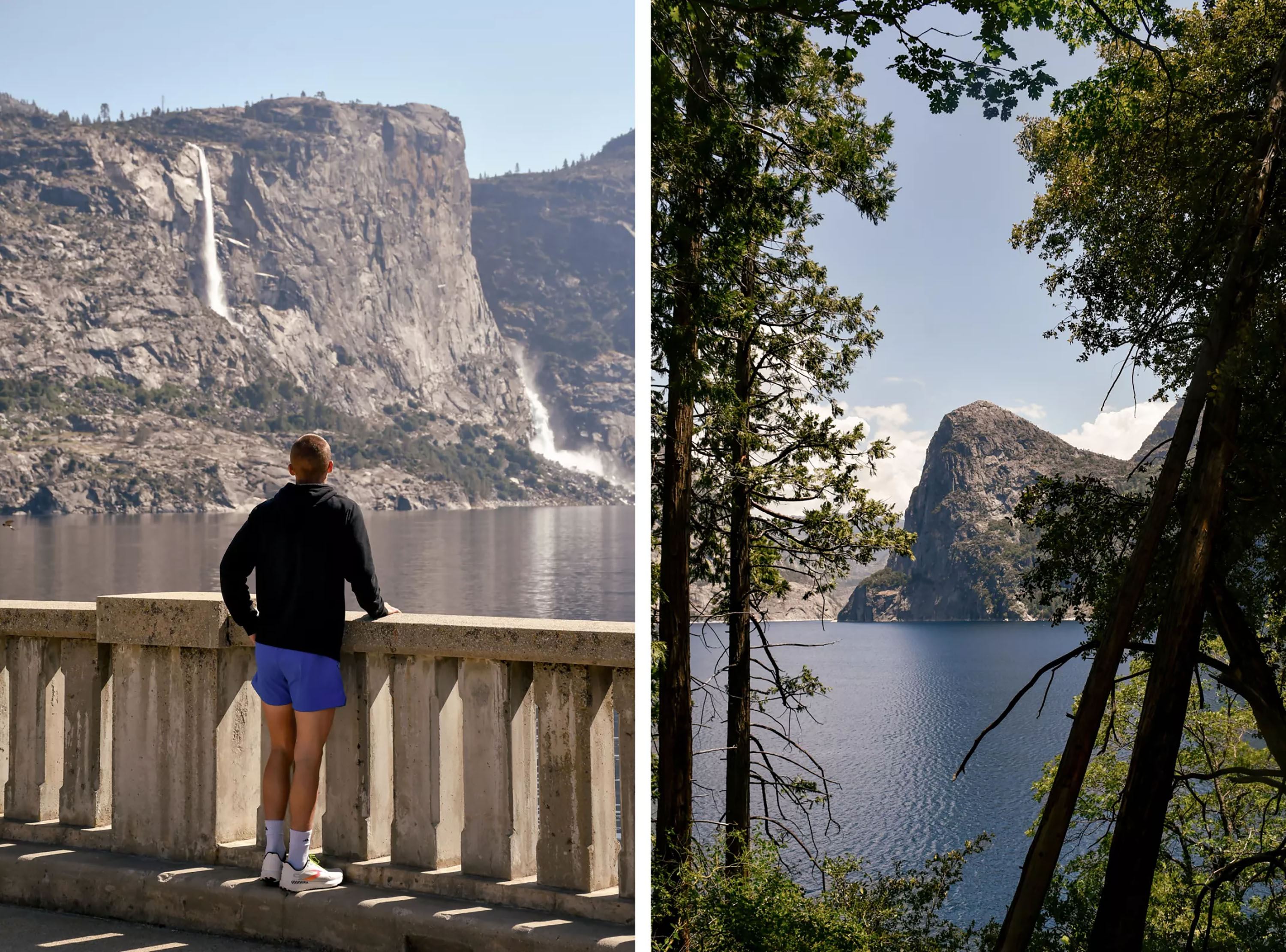 The Hetch Hetchy Valley’s highlights include Wapama Falls and Tueeulala Falls, whose waters run into the reservoir created by the O’Shaughnessy Dam, built in 1923. 