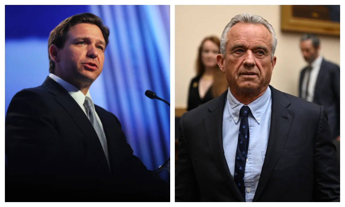 Florida Gov. Ron DeSantis and Robert F. Kennedy Jr. in file photos. (Michael M. Santiago/Getty Images; Jim Watson/AFP via Getty Images)