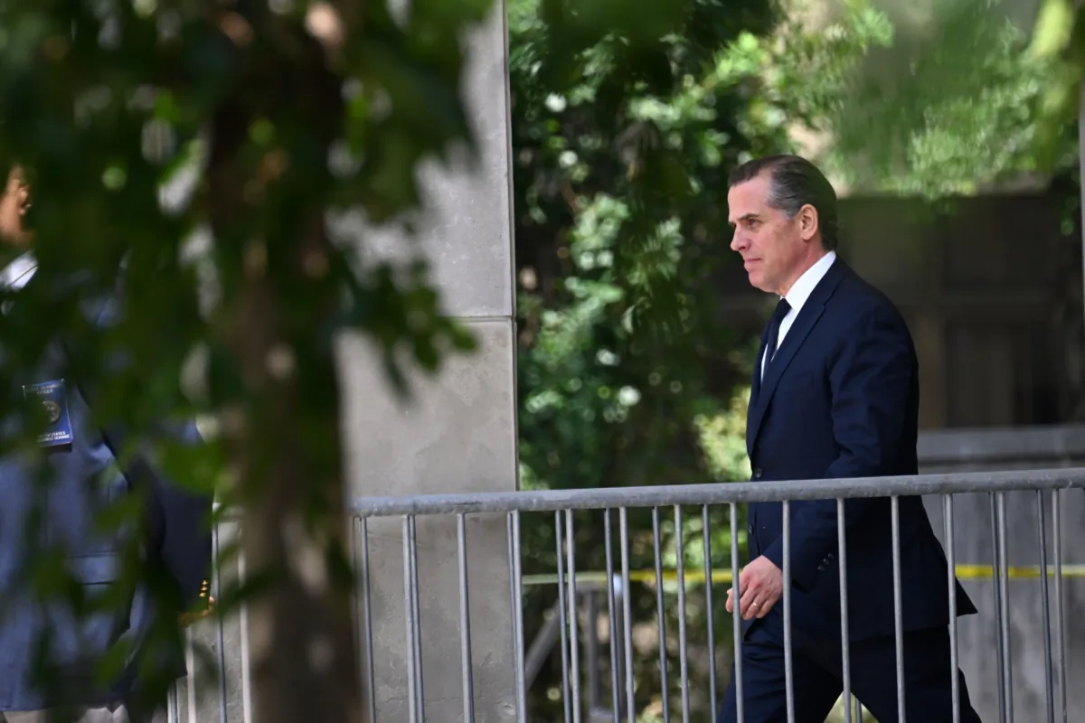 Hunter Biden, son of President Joe Biden, departs the J. Caleb Boggs Federal Building and United States Courthouse in Wilmington, Del., on July 26, 2023. (Mark Makela/Getty Images)
