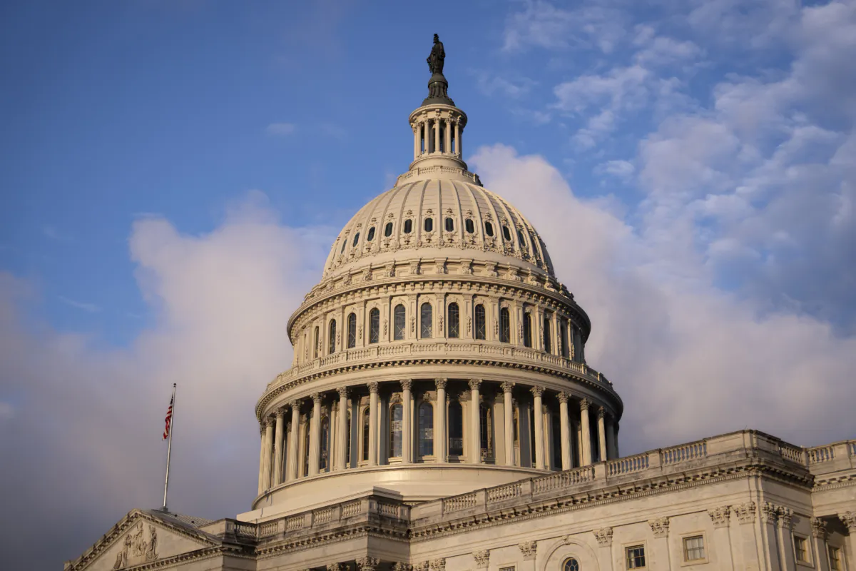 The U.S. Capitol building is seen at sunrise in Washington on July 31, 2023. (Madalina Vasiliu/The Epoch Times)