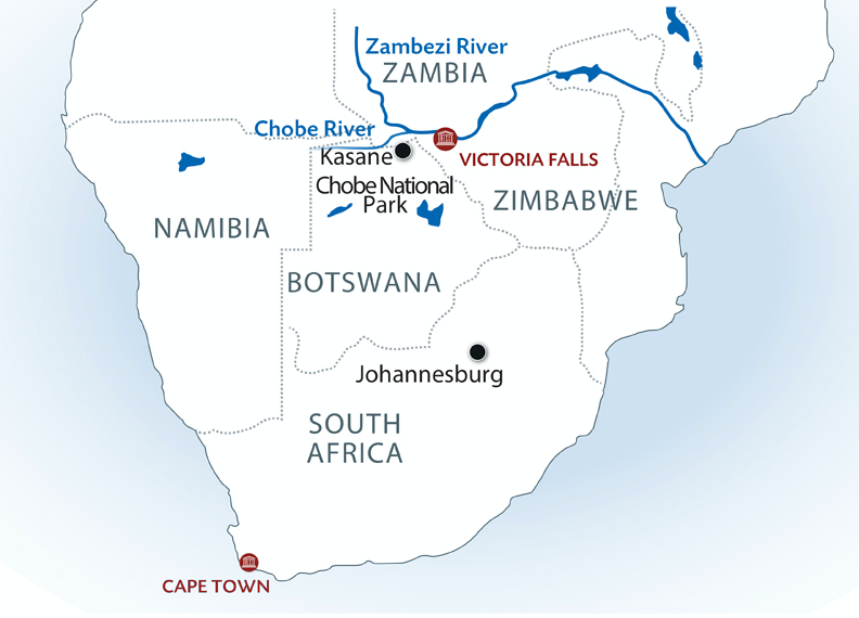 zambezi river map africa