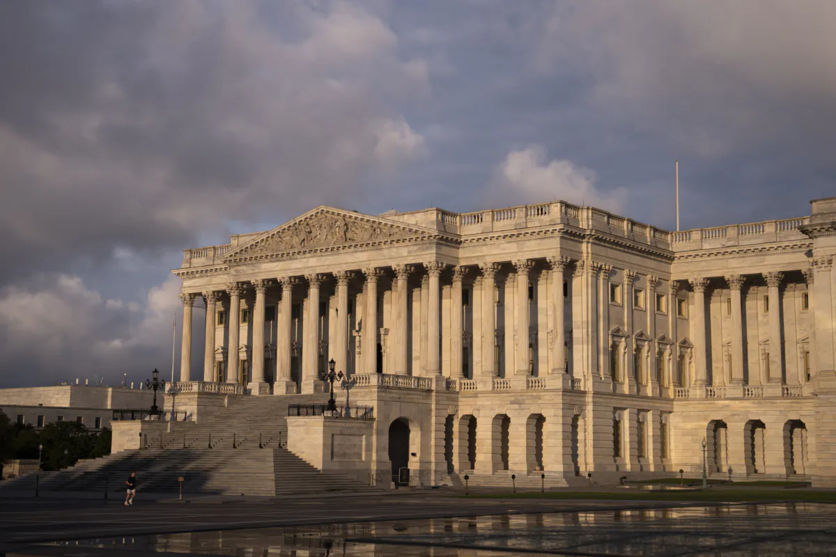 The House of Representatives side of the U.S. Capitol building in Washington on July 31, 2023. (Madalina Vasiliu/The Epoch Times)