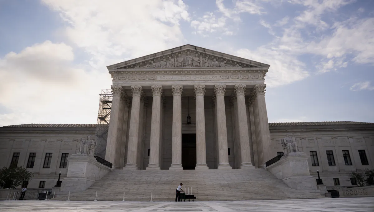 U.S. Supreme Court is seen at sunrise in Washington on July 31, 2023. (Madalina Vasiliu/The Epoch Times)
