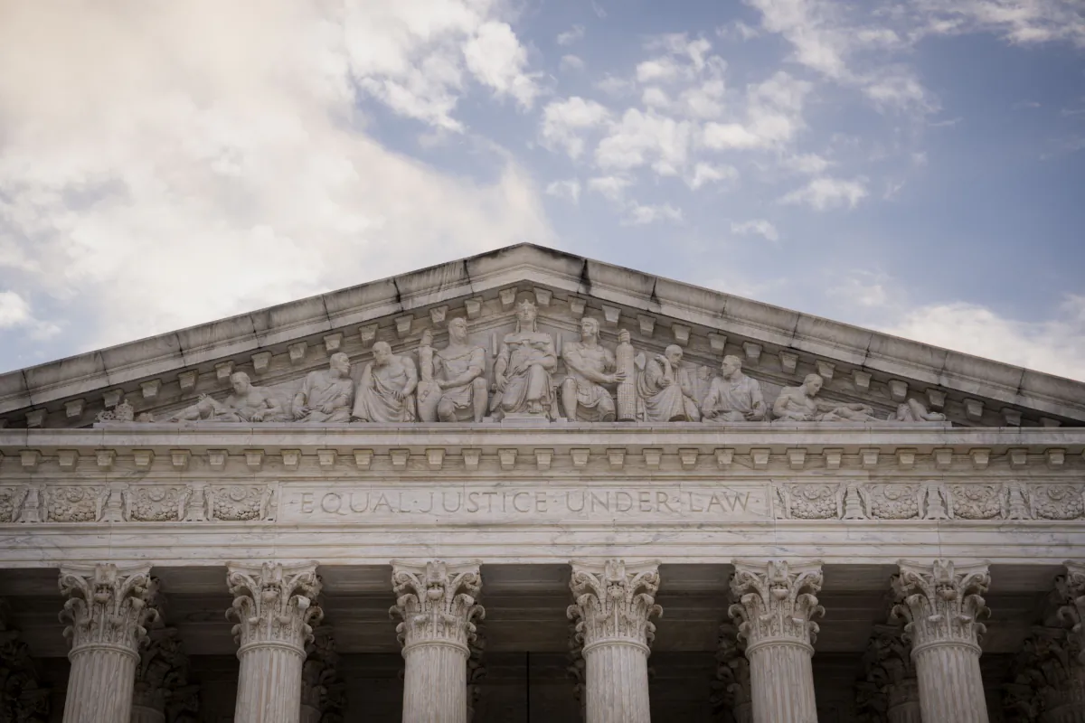 The U.S. Supreme Court at sunrise in Washington on July 31, 2023. (Madalina Vasiliu/The Epoch Times)