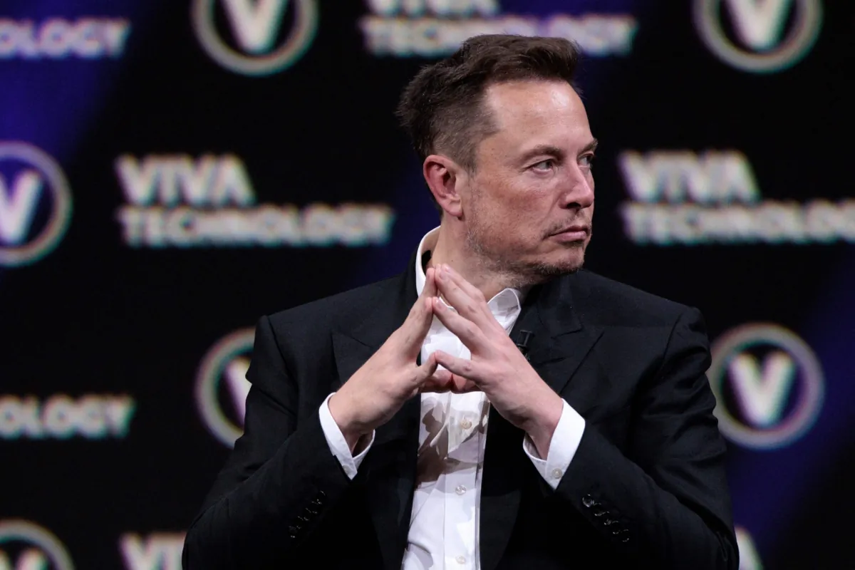 Elon Musk in Paris on June 16, 2023. (Joel Sagat/AFP via Getty Images)