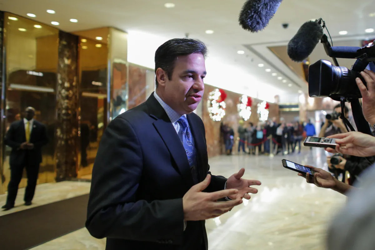 Rep. Raul Labrador (R-Idaho) speaks with members of the media at Trump Tower in New York on Dec. 12, 2016. (Kena Betancur/AFP via Getty Images)
