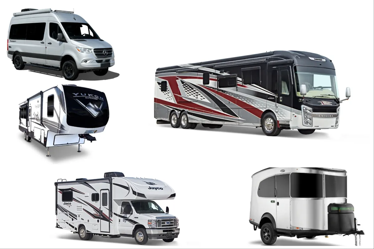 (Courtesy of Entegra, Dutchman, Jayco, Tranquility, Airstream)
