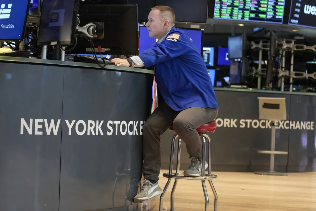 Traders work on the floor at the New York Stock Exchange in New York on June 2, 2023. (Seth Wenig/AP Photo)