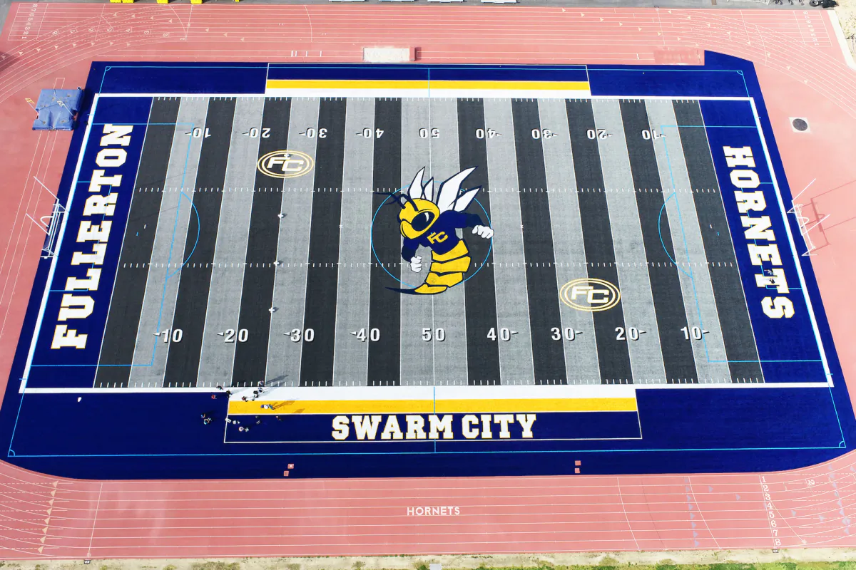 The brand-new Sherbeck Field at Fullerton College in Fullerton, Calif. (Courtesy of Fullerton College)