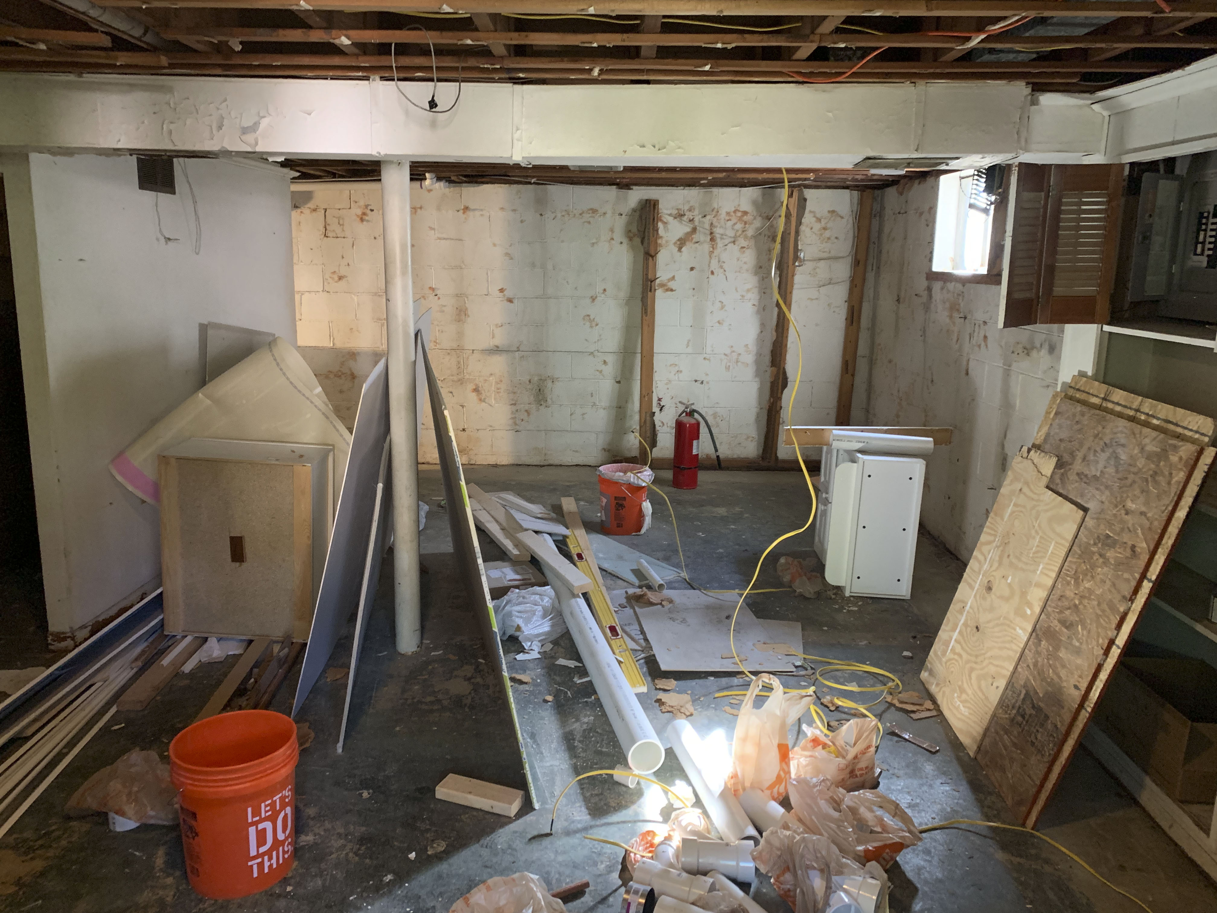 The basement before the renovation began.