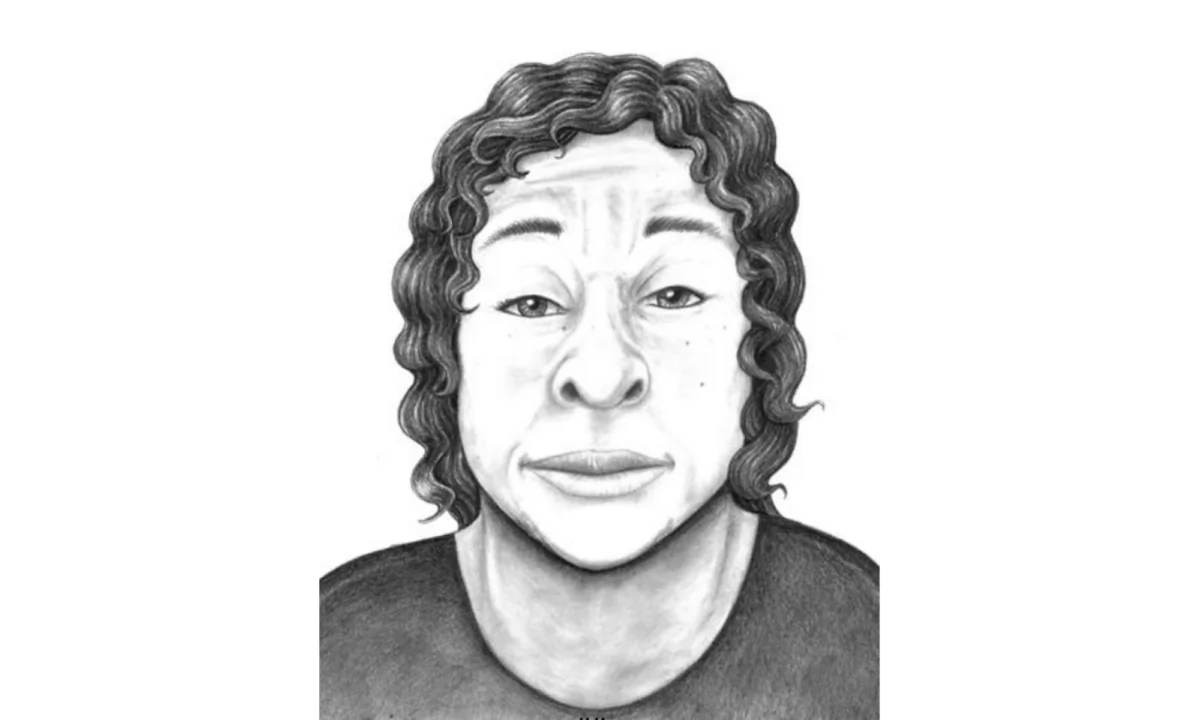 A forensic sketch of a woman who was found dead on an Irvine sidewalk in May 2023. (Courtesy of Orange County Sheriff's Department)