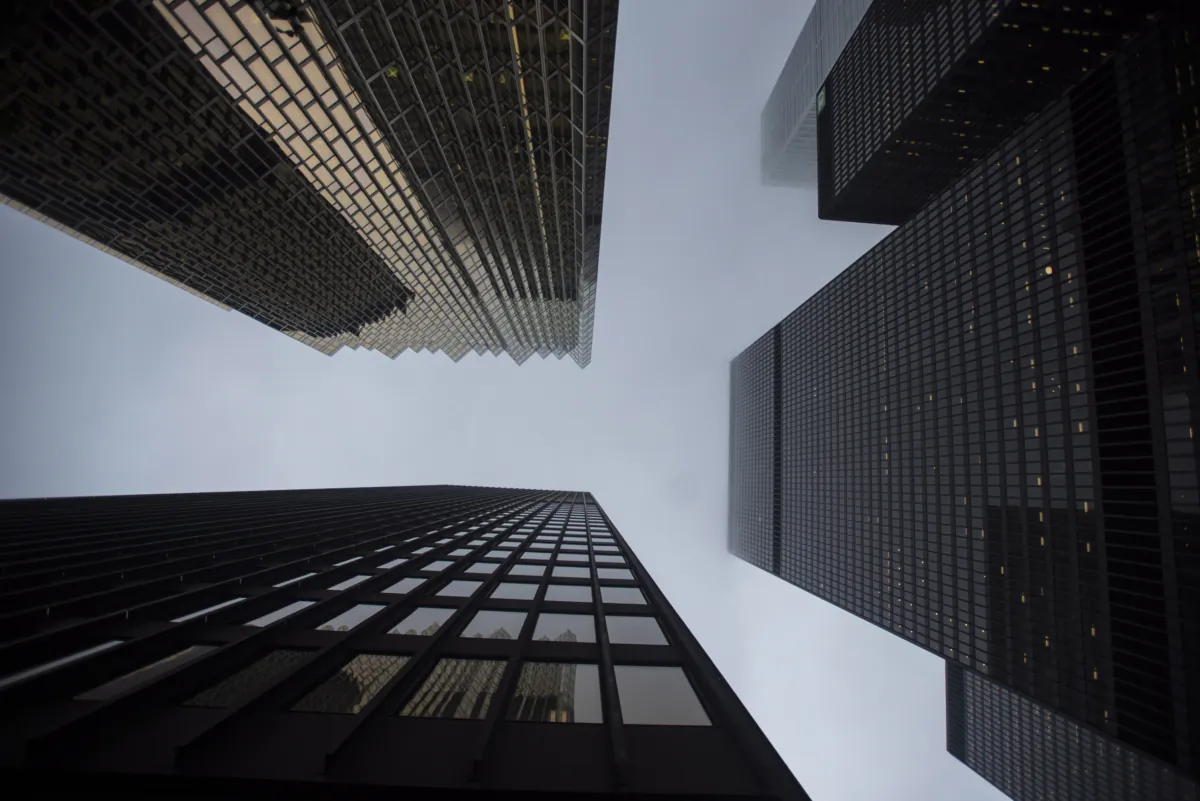 Office towers are photographed in Toronto's financial district on June 27, 2018. (The Canadian Press/Tijana Martin)