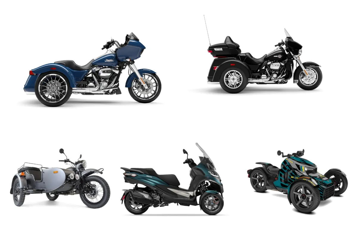 (Courtesy of Harley-Davidson, Piaggio, Ural, Harley-Davidson, Can-Am)