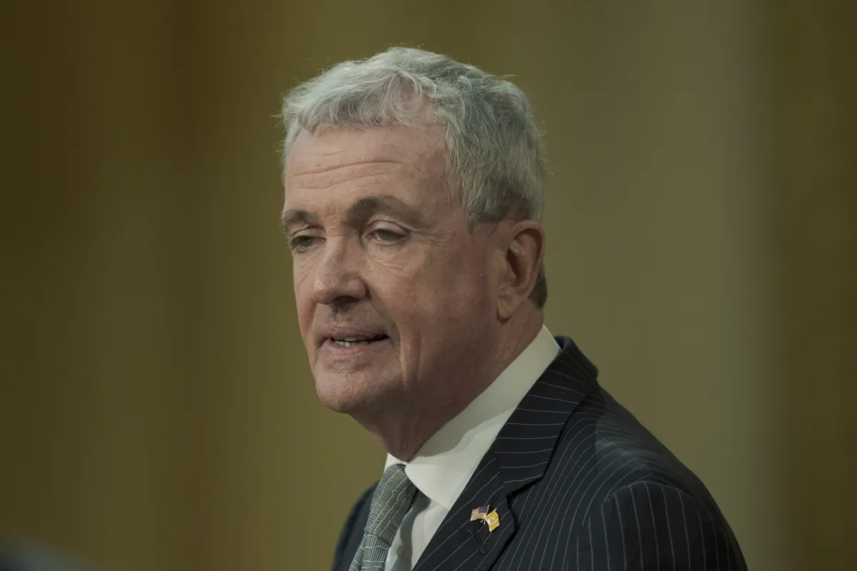 New Jersey Gov. Phil Murphy delivers his budget address to a joint session of the Legislature at the Statehouse in Trenton, N.J., on Feb. 28, 2023. (Matt Rourke/AP Photo)