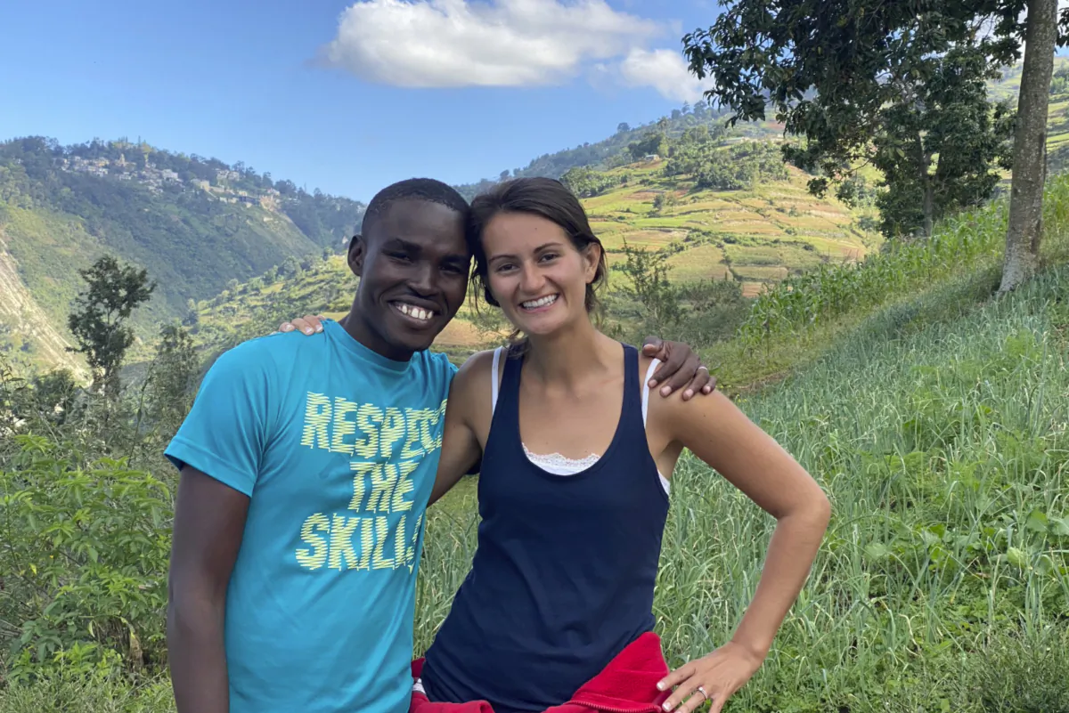 Alix Dorsainvil (R) poses with her husband Sandro Dorsainvil in a file photo. (Courtesy of El Roi Haiti via AP)