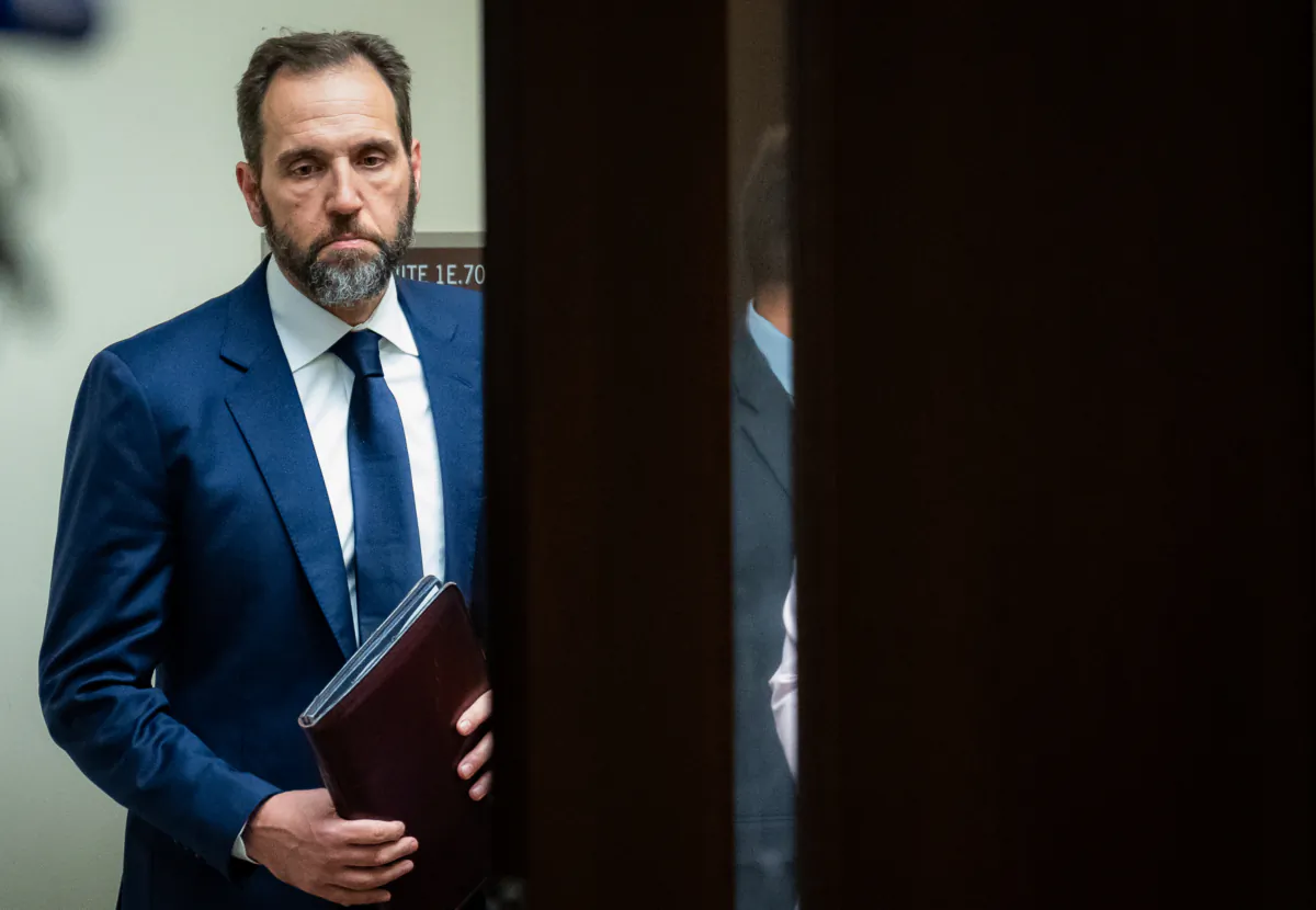 Special Counsel Jack Smith arrives to give remarks on a recently unsealed indictment including four felony counts against former U.S. President Donald Trump in Washington, D.C., on Aug. 1, 2023. (Drew Angerer/Getty Images)