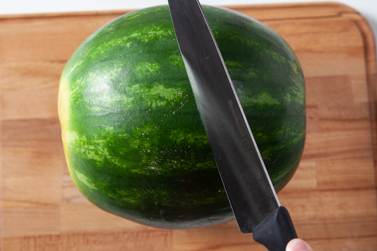cutting watermelon