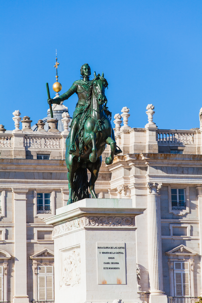 Statue Of Philip Iv In Oriente Plaza Madrid Spain