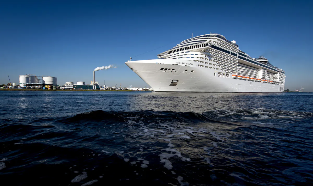 The MSC Splendida, owned by cruise line MSC Cruises, arrives in the Passenger Terminal Amsterdam, on July 1, 2015, in Amsterdam. (Koen van Weel/AFP/Getty Images/TNS)