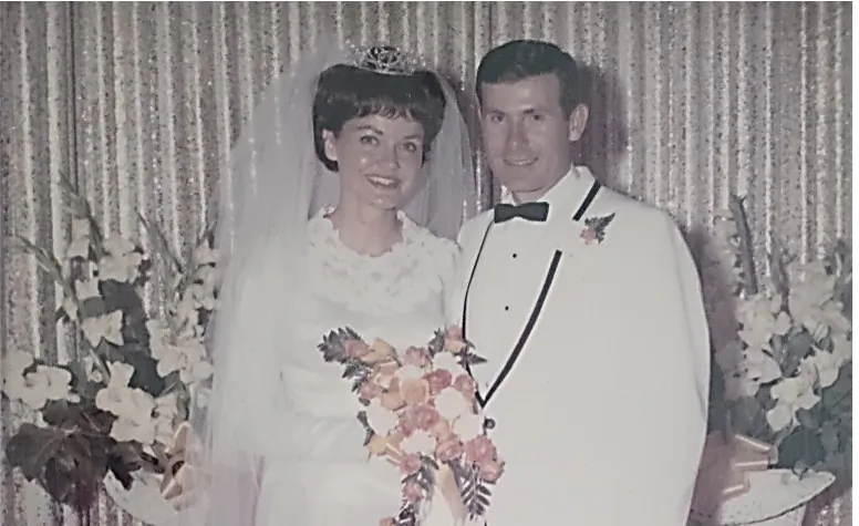 Orlean and Kurt Koehle at their wedding reception in Roberts, Idaho, on Aug. 1, 1969. 
(Courtesy of Orlean Koehle)