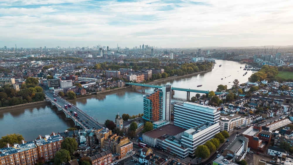 Aerial Photo Of The Thames And London Putney