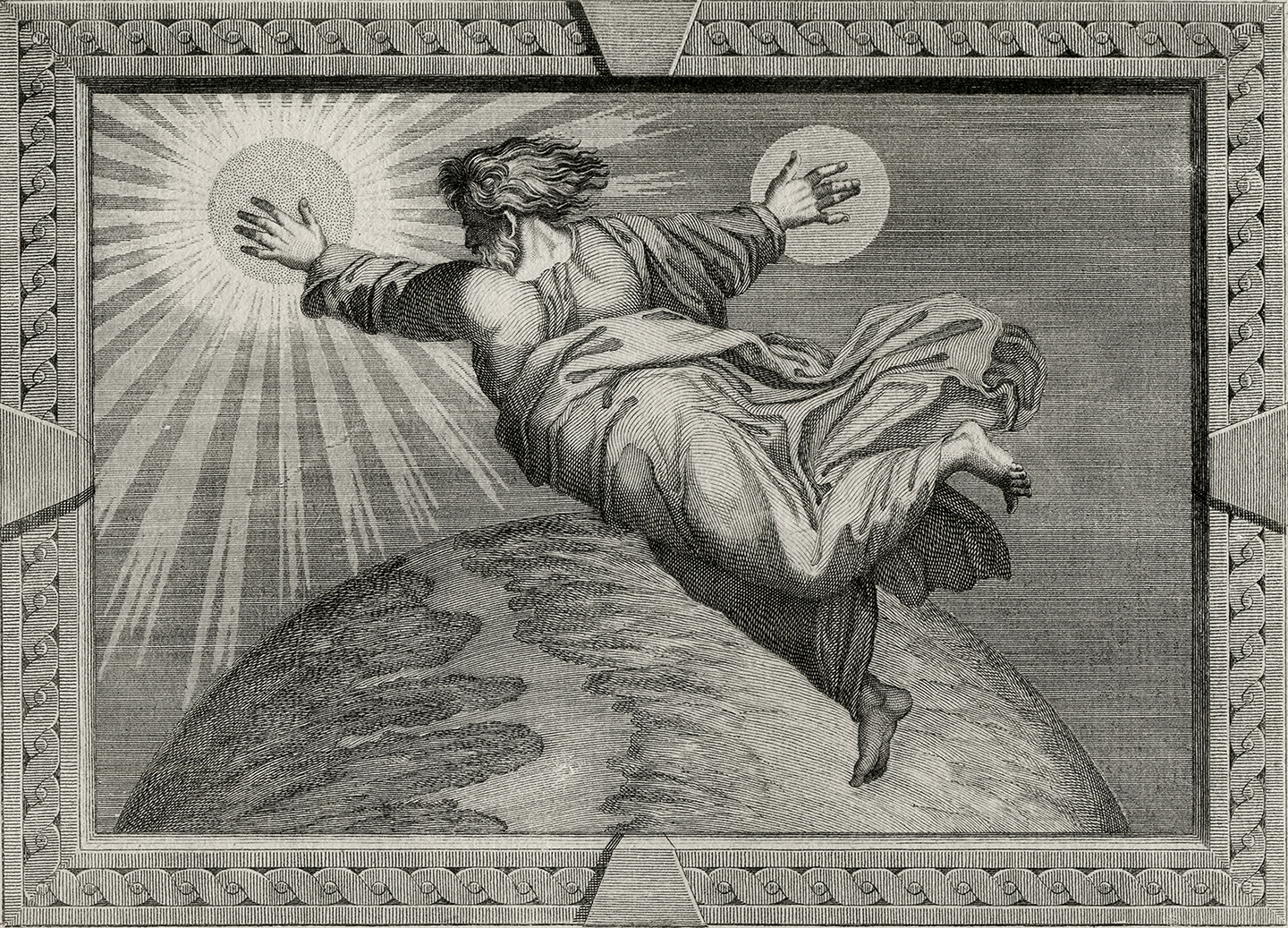God creating the sun and moon