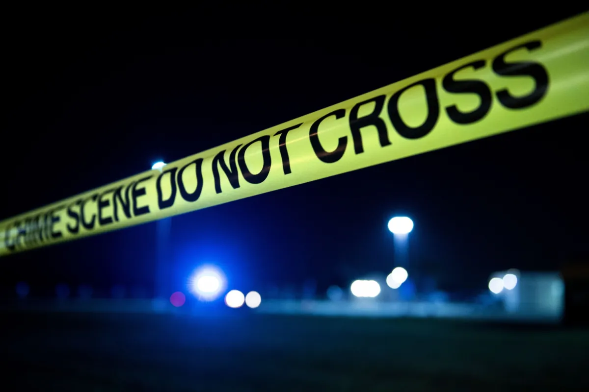 Crime scene tape is seen in Santa Fe, Texas, on May 18, 2018. (Brendan Smialowski/AFP via Getty Images)