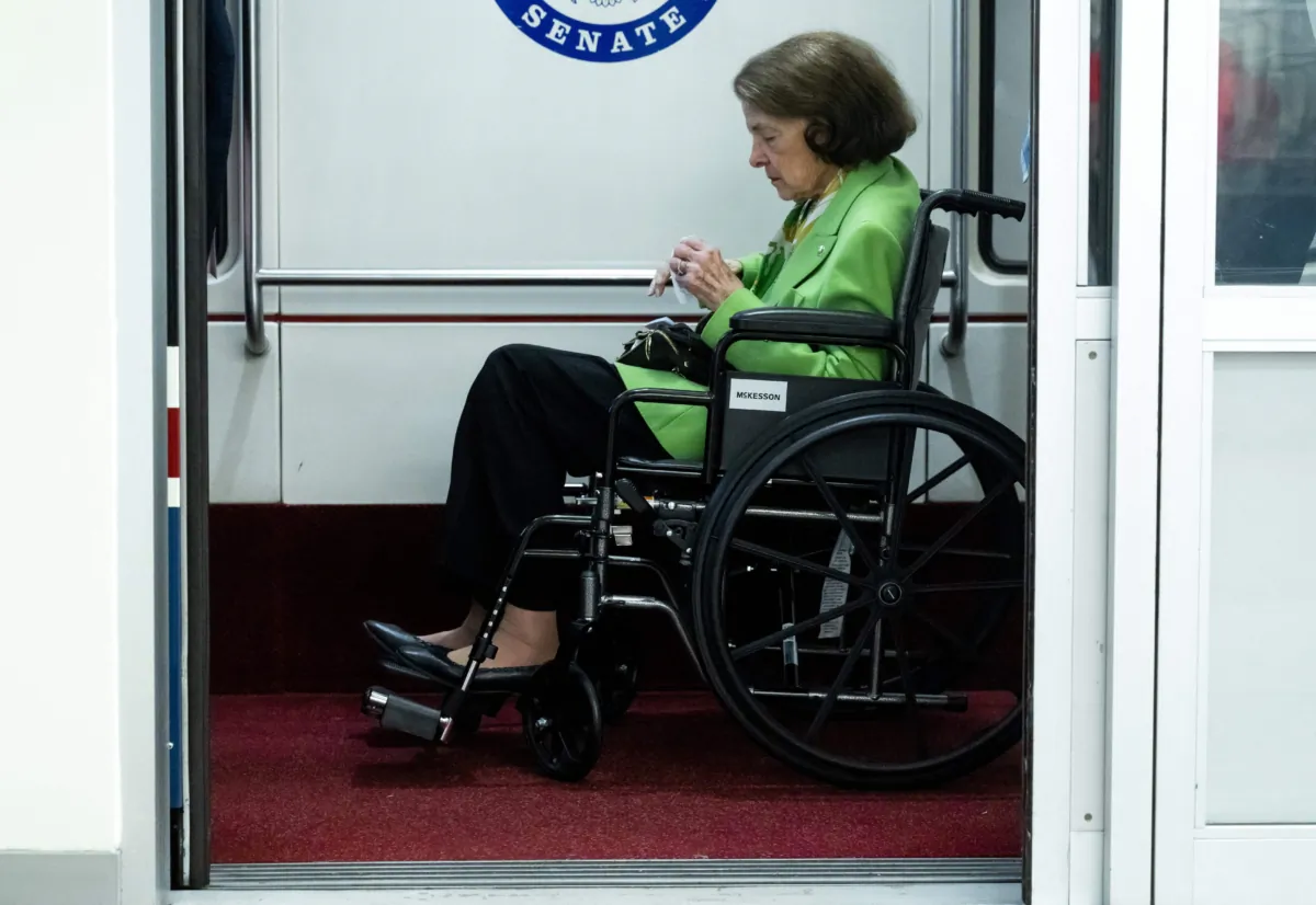 Sen. Dianne Feinstein (D-Calif.) in Washington on July 27, 2023. (Saul Loeb/AFP via Getty Images)