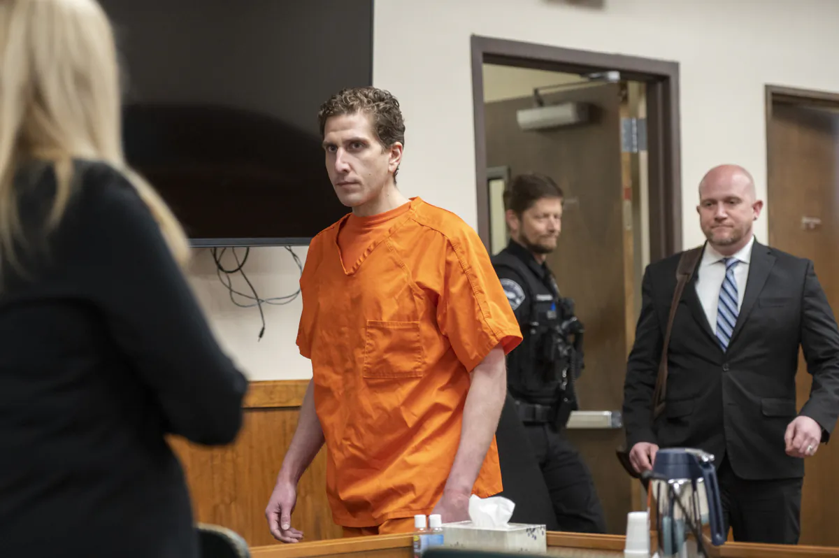 Bryan Kohberger enters the courtroom for his arraignment hearing in Latah County District Court in Moscow, Idaho, on May 22, 2023. (Zach Wilkinson/The Moscow-Pullman Daily News via AP, Pool)
