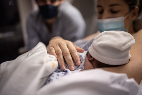 baby and parents