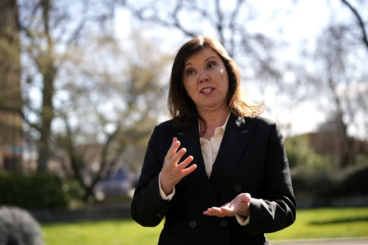 Children's Commissioner Dame Rachel de Souza during an interview with PA Media on College Green, in Westminster, London, on March 27, 2023. (Yui Mok/PA)