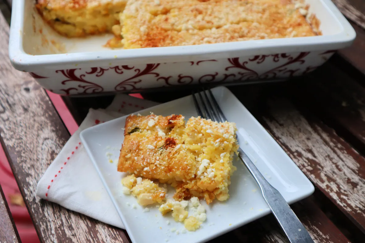 This easy corn pudding is made with canned corn and corn muffin mix. (Gretchen McKay/Pittsburgh Post-Gazette/TNS)