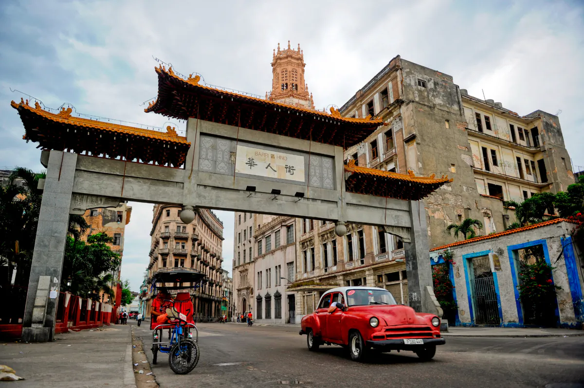 The entrace of a Chinese neighborhood in Havana, Cuba, on April 11, 2019. (Yamil Lage/AFP via Getty Images)