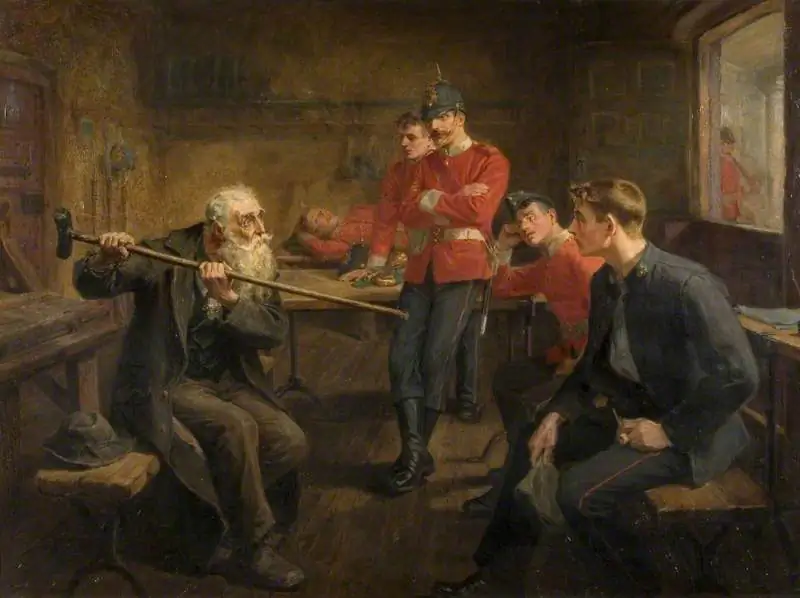 “The Veteran,” 1896, by Ralph Hedley. Laing Art Gallery, UK. (Art Renewal Center)