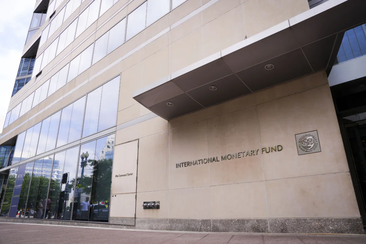 International Monetary Fund headquarters in Washington, on Aug. 4, 2023. (Madalina Vasiliu/The Epoch Times)