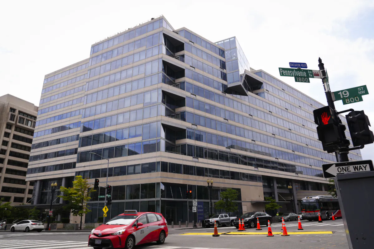 International Monetary Fund headquarters in Washington on Aug. 4, 2023. (Madalina Vasiliu/The Epoch Times)
