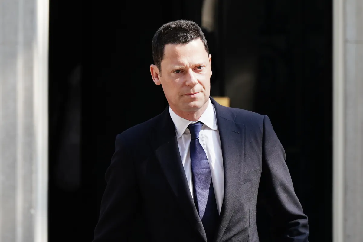 Secretary of State for Justice Alex Chalk leaving Number 10 Downing Street, London, on June 13, 2023. (Aaron Chown/PA)