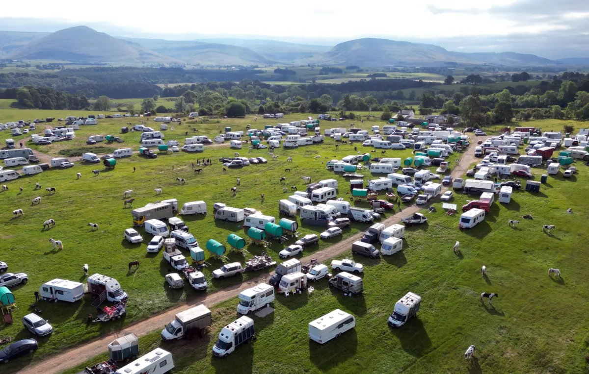 Undated image of gypsies and travellers arriving at the Appleby Horse Fair, an annual gathering in Appleby, Cumbria. (PA)
