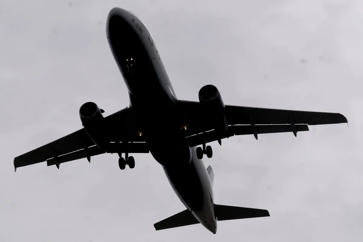 A plane arrives at Salt Lake City International Airport in Salt Lake City on March 9, 2021. (Rick Bowmer/AP Photo)