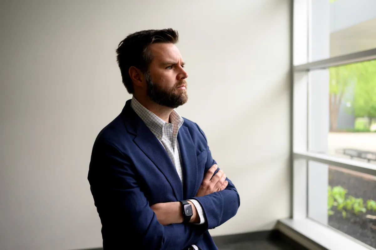 Senator J.D. Vance at Diamond Oaks Career Campus in Cincinnati, Ohio, on April 21, 2023. (Courtesy of Salena Zito)