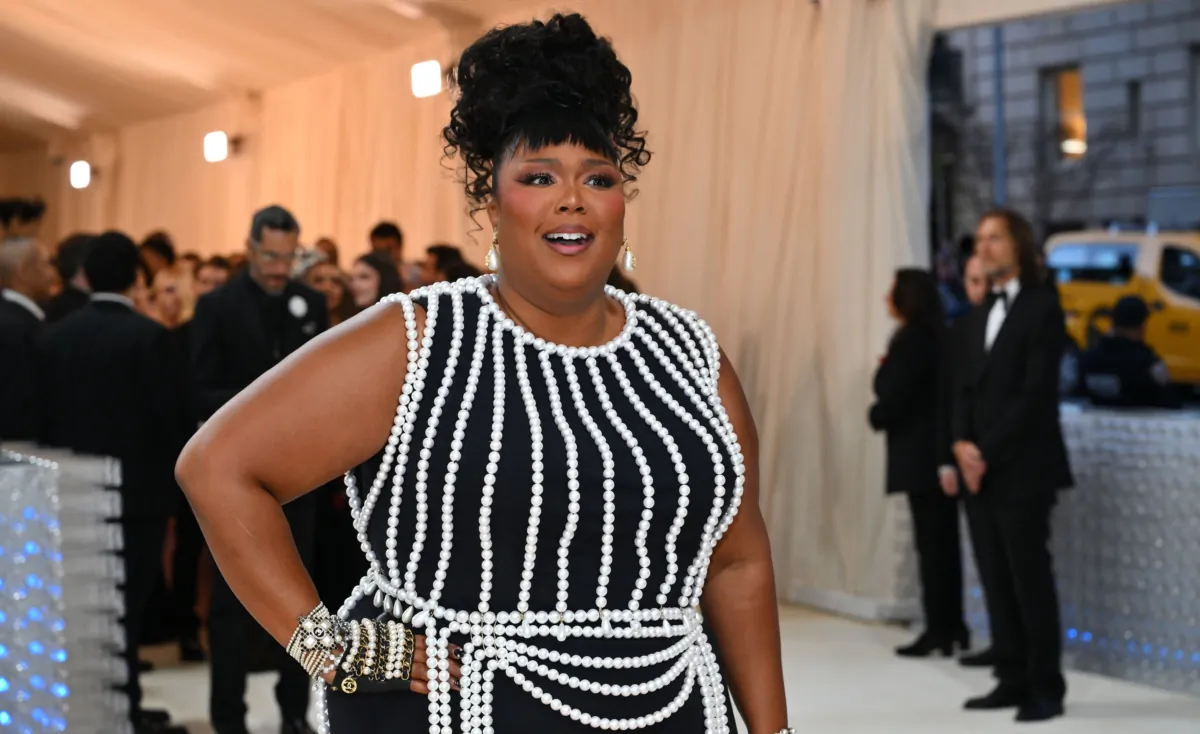 Singer Lizzo arrives for the 2023 Met Gala at the Metropolitan Museum of Art in New York on May 1, 2023. (Angela Weiss/AFP via Getty Images)