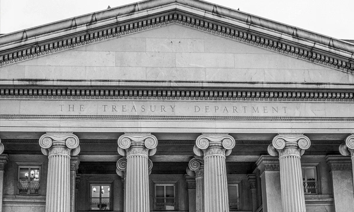 Experts say that if AVIC were to acquire Cirrus Aircraft under today’s political climate, such a deal would likely not be approved. Picture shows the U.S. Treasury Department in Washington, D.C. (4kclips/Shutterstock)