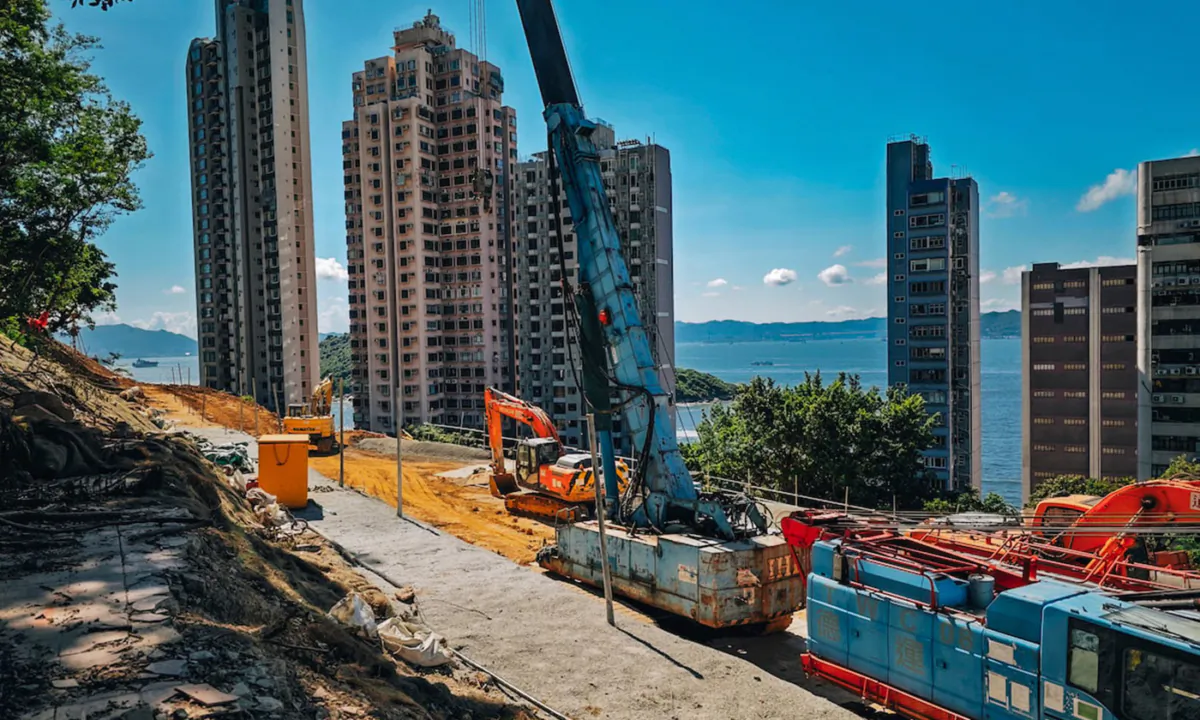 The start of the public housing development at Ka Wai Man Road and Ex-Mount Davis Cottage Area, Kennedy Town project, on July 2023.  (Courtesy of Lau Wing Hong)

